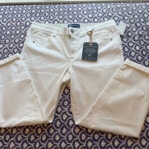 DEMOCRACY Karessa ankle skimmer skinny jeans white NWT